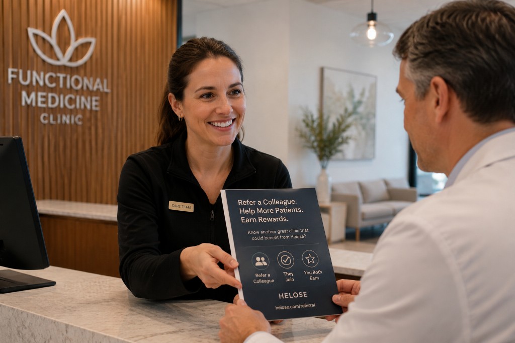 Physician referral program for clinic software